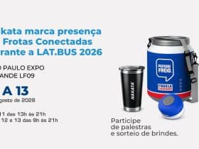 Nakata destaca soluções para frotas no Frotas Conectadas 2026 durante a LAT.BUS com palestra técnica e exposição de produtos