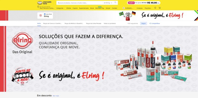 Elring lança loja oficial no Mercado Livre e amplia presença digital no mercado de reposição