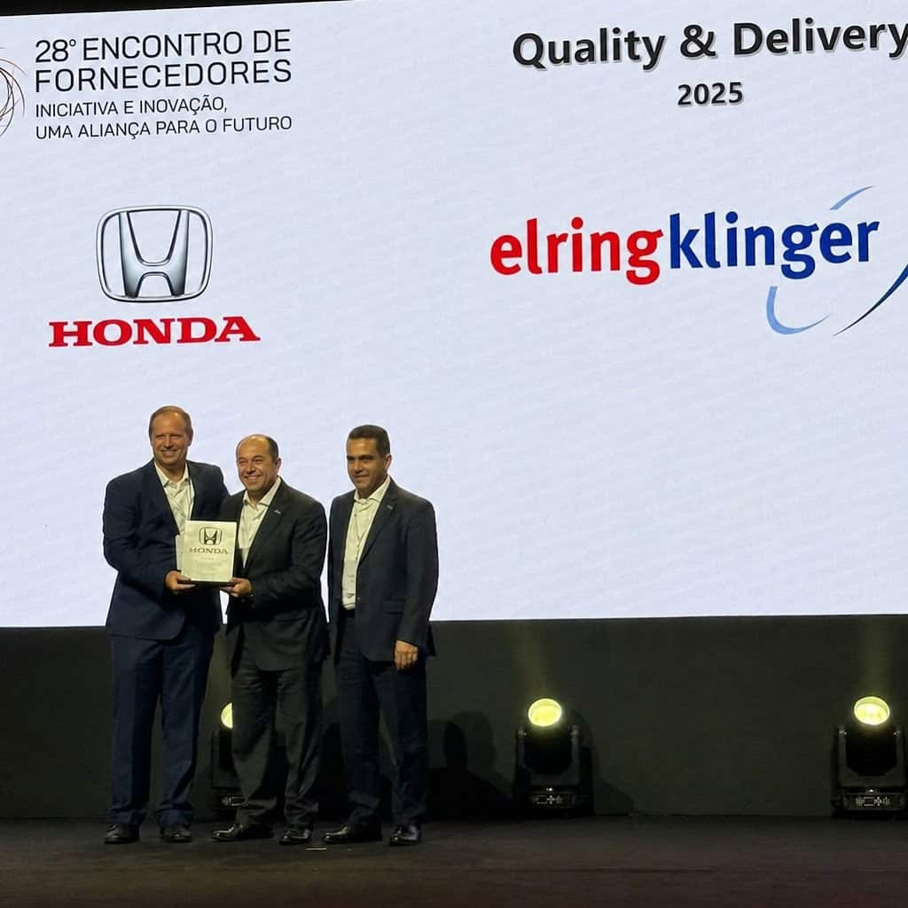ElringKlinger é reconhecida pela Honda Automóveis do Brasil pela excelência no fornecimento OEM