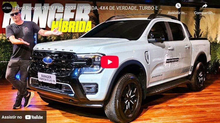Ford Ranger PHEV Flex 2027 – HÍBRIDA, 4X4 DE VERDADE, TURBO E COM MAIS DE 350 cv! SAIBA TUDO AGORA!