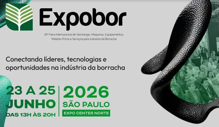 Expobor e Pneushow 2026: Borracha impulsiona competitividade dos setores automotivo, transporte, logística e mobilidade