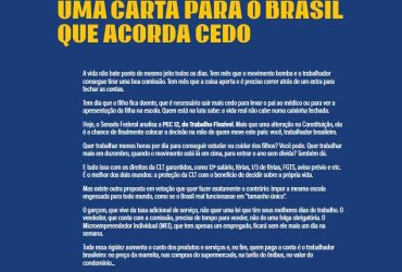 Setor produtivo reage ao fim da escala 6×1 e lança manifesto em defesa da PEC do Trabalho Flexível