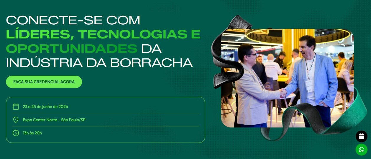Indústria de artefatos de borracha alcançou consumo aparente de US$ 4,1 bilhões em 2025