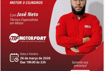 Motores 3 cilindros no foco: Takao e Motorfort realizam treinamento técnico gratuito para reparadores