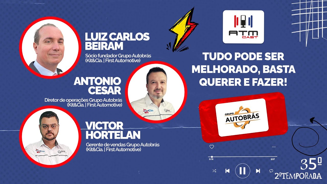 ATMCAST ep#35 temp  2 | Luiz Beiram, Antonio Cesar e Victor Hortelan - Grupo Autobras 🏭