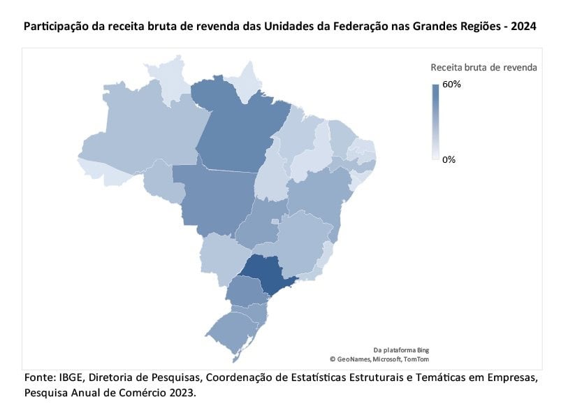 IBGE 2024: Comércio Brasileiro Emprega 10,6 Milhões de Pessoas e Movimenta R$ 7,7 Trilhões