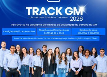General Motors abre inscrições para o programa TRACK 2026 de formação de líderes
