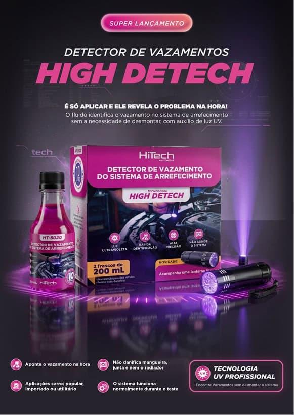 HiTech apresenta tecnologia inédita na detecção de vazamentos no sistema de arrefecimento