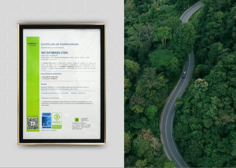 SKF recebe Selo Verde com a adoção de Aterro Zero e Economia Circular em suas operações de Cajamar (SP)