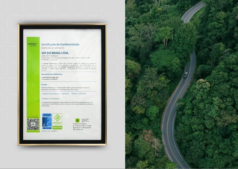 SKF recebe Selo Verde com a adoção de Aterro Zero e Economia Circular em suas operações de Cajamar (SP)
