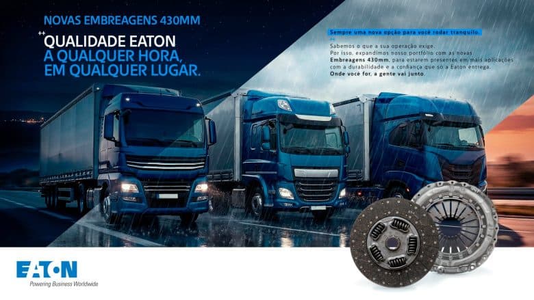 Eaton amplia portfólio para veículos pesados com nova embreagem de 430 mm para transmissões automatizadas