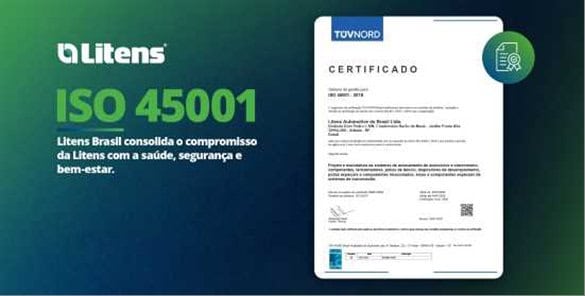 Litens Brasil conquista certificação ISO 45001 e reforça excelência global em saúde e segurança ocupacional