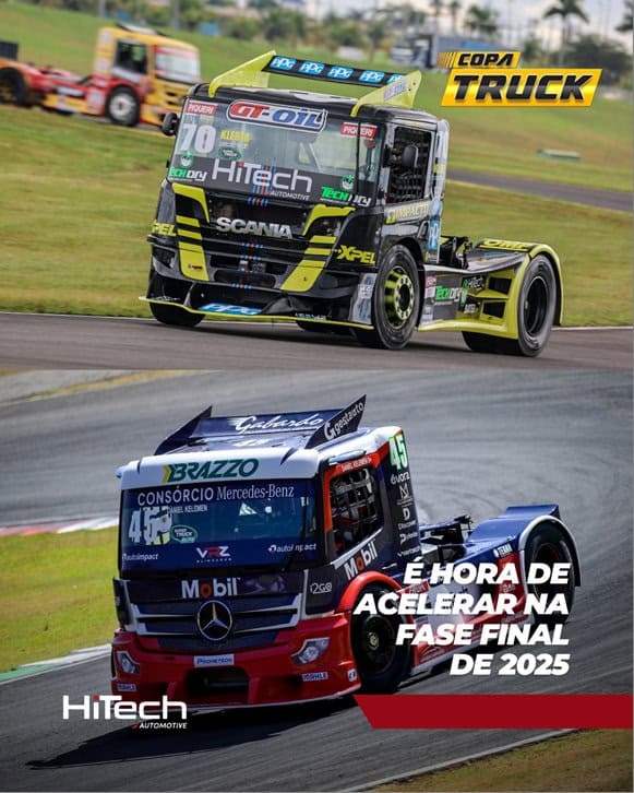 HiTech acelera rumo à final da Copa Truck como patrocinadora de Daniel Kelemen e Kleber Elétric na decisão em Interlagos