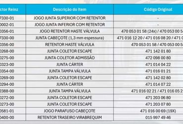 Dana Lança Novas Aplicações Victor Reinz para Veículos Mercedes-Benz