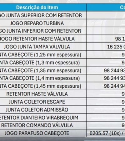 Dana amplia portfólio Victor Reinz para Motor DV5RUC de 120cv